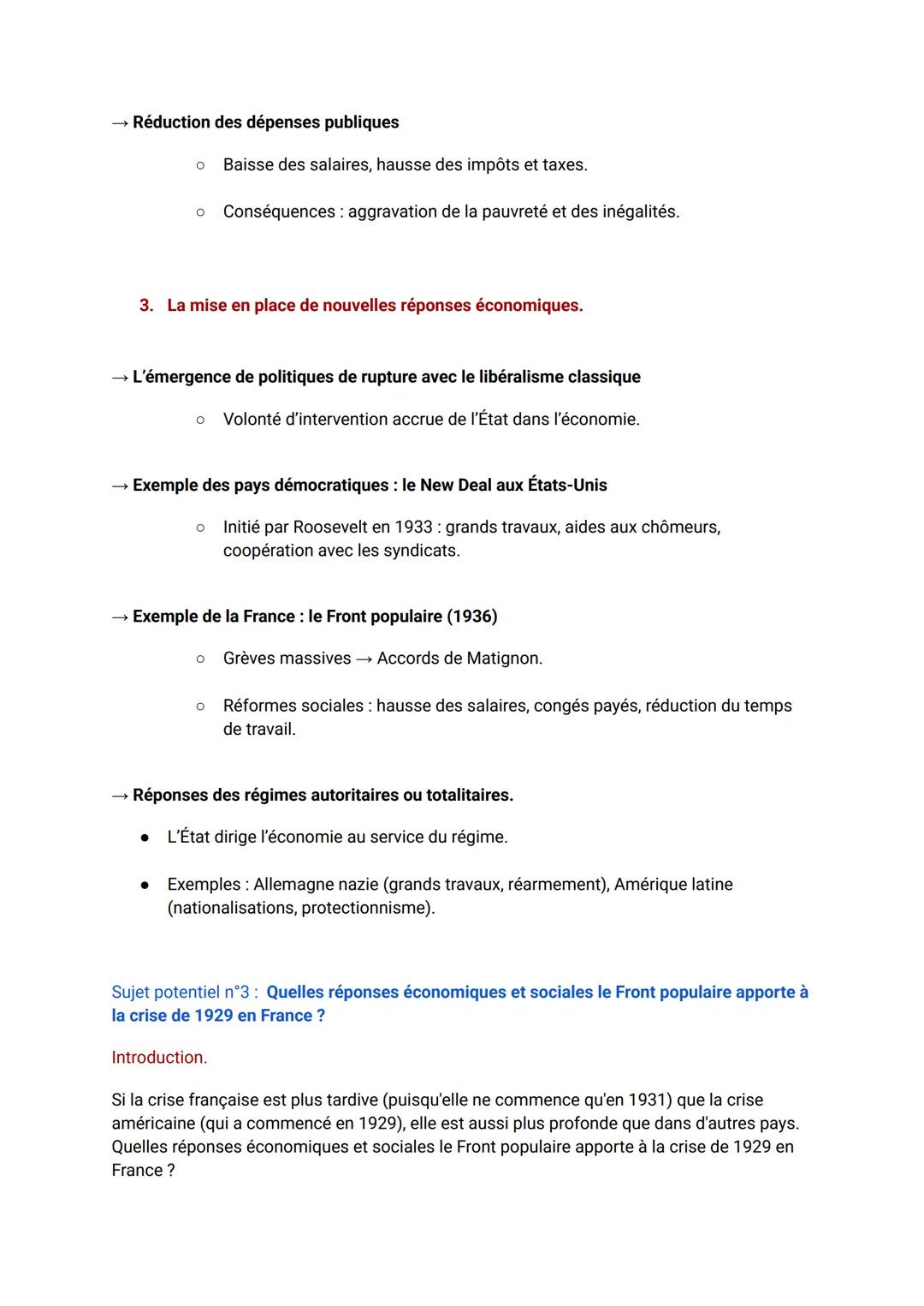 HISTOIRE (plans sujets bac):
THÈME 1: Fragilités des démocraties, totalitarismes et Seconde Guerre mondiale (
1929-1945).
Chapitre 1: L'impa