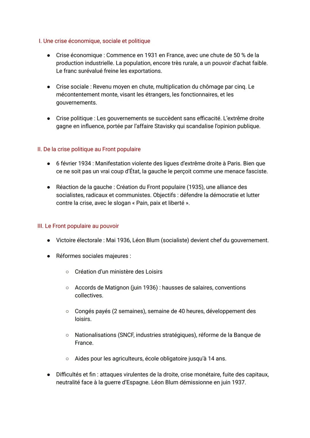 HISTOIRE (plans sujets bac):
THÈME 1: Fragilités des démocraties, totalitarismes et Seconde Guerre mondiale (
1929-1945).
Chapitre 1: L'impa