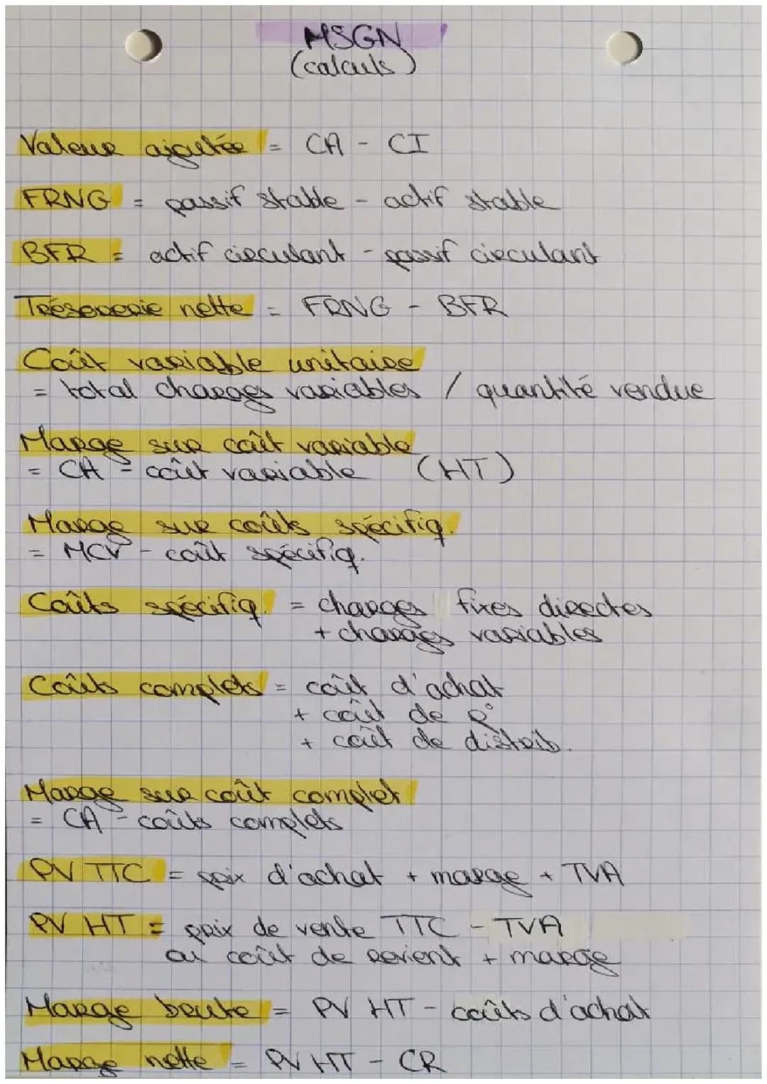 Découvre les Formules de Calcul STMG et MSGN pour le Bac!