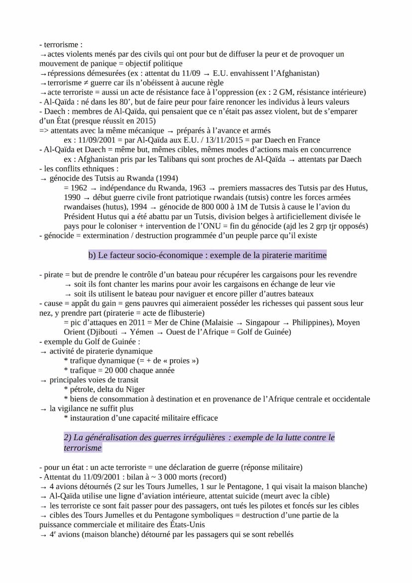 H.G.G.S.P. THÈME 2 : FAIRE LA GUERRE, FAIRE LA PAIX :
FORMES DE CONFLITS ET MODES DE RÉSOLUTION
- toutes les guerres sont des conflits mais 