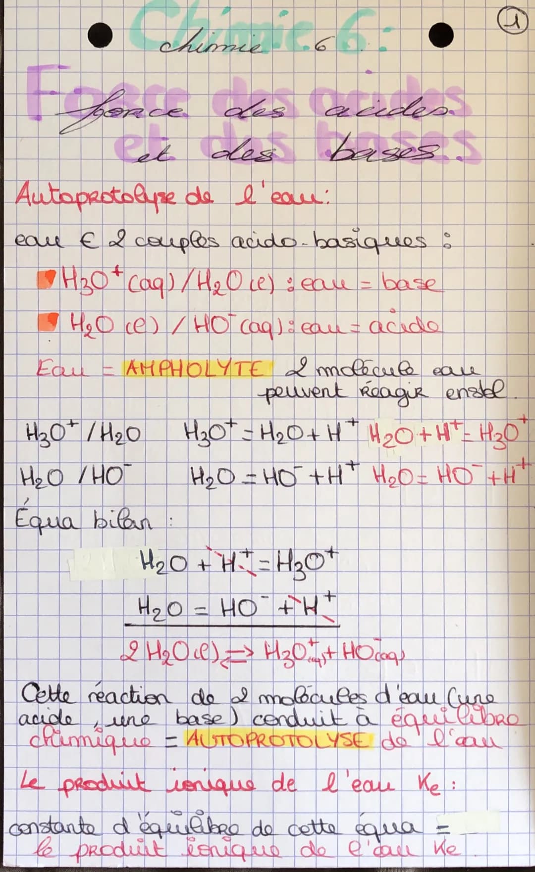 Oxford
Acides
et bases faibles:
- Un acide HA = faible si React ave
"Taux d'avancem² <1
TOTALE
HA caq) + H₂Oce) <= A (aq) + 1₂0 + (aq)
Donc 