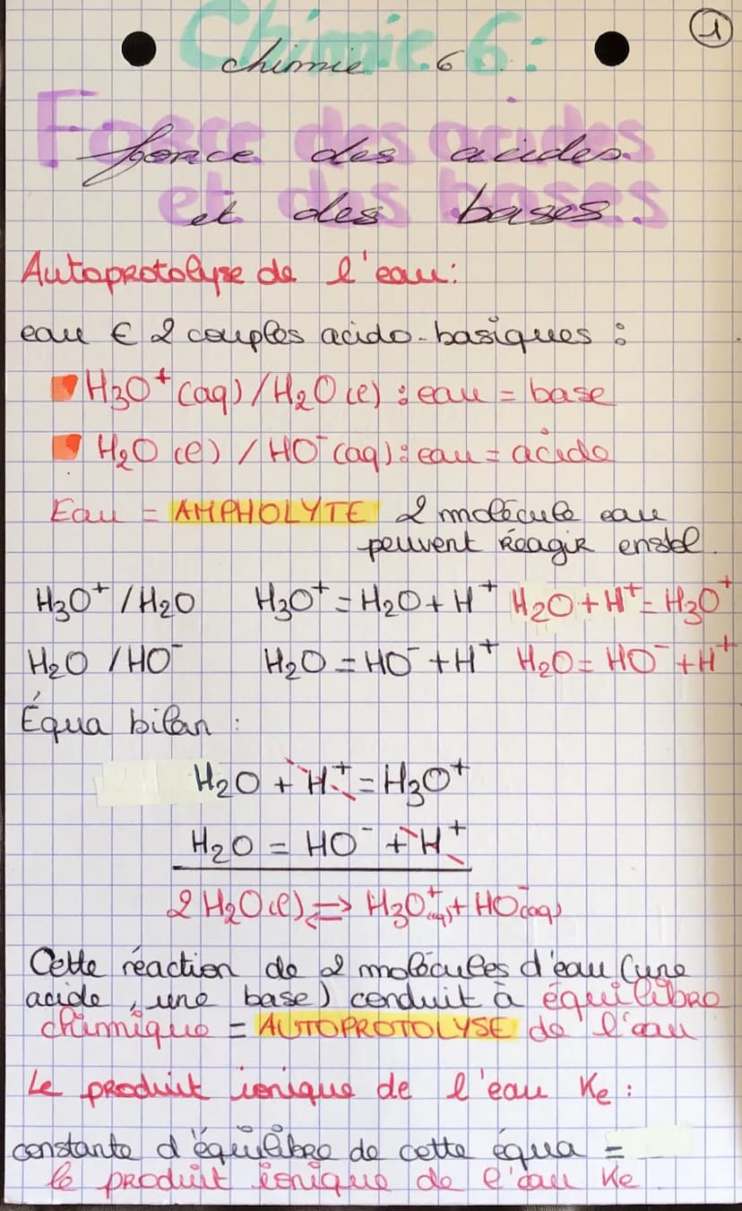 Oxford
Acides
et bases faibles:
- Un acide HA = faible si React ave
"Taux d'avancem² <1
TOTALE
HA caq) + H₂Oce) <= A (aq) + 1₂0 + (aq)
Donc 