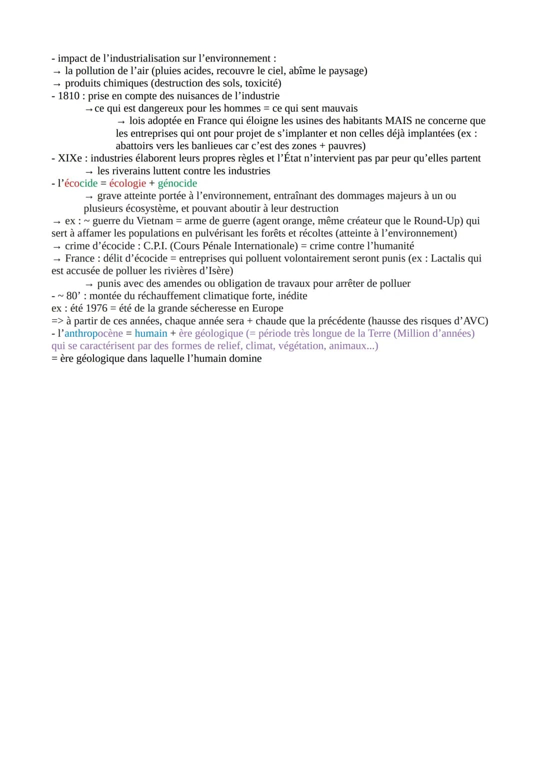 H.G.G.S.P. THÈME 4 : L'ENVIRONNEMENT ENTRE EXPLOITATION ET
PROTECTION : UN ENJEU PLANÉTAIRE
Introduction du thème
1) L'environnement : une c