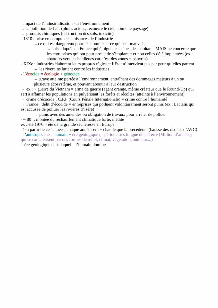 H.G.G.S.P. THÈME 4 : L'ENVIRONNEMENT ENTRE EXPLOITATION ET
PROTECTION : UN ENJEU PLANÉTAIRE
Introduction du thème
1) L'environnement : une c