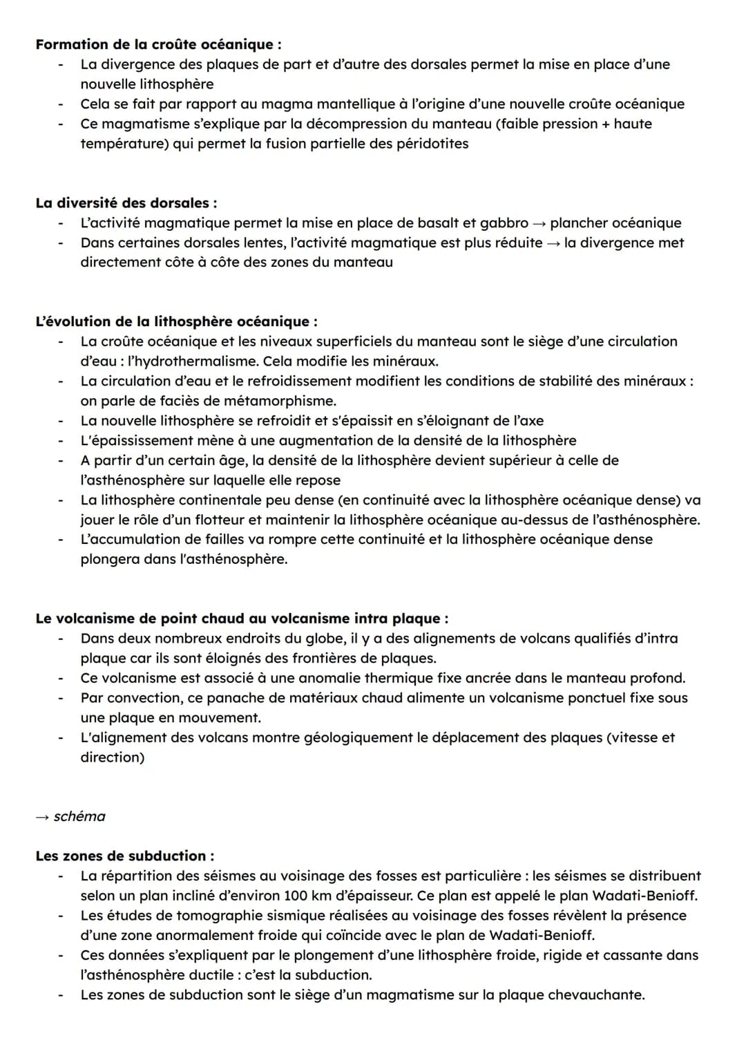 CHAPITRE 2: LA DYNAMIQUE DE LA LITHOSPHÈRE
Définitions:
Plaque: plaque tectonique, région de la lithosphère en mouvement les uns par rapport