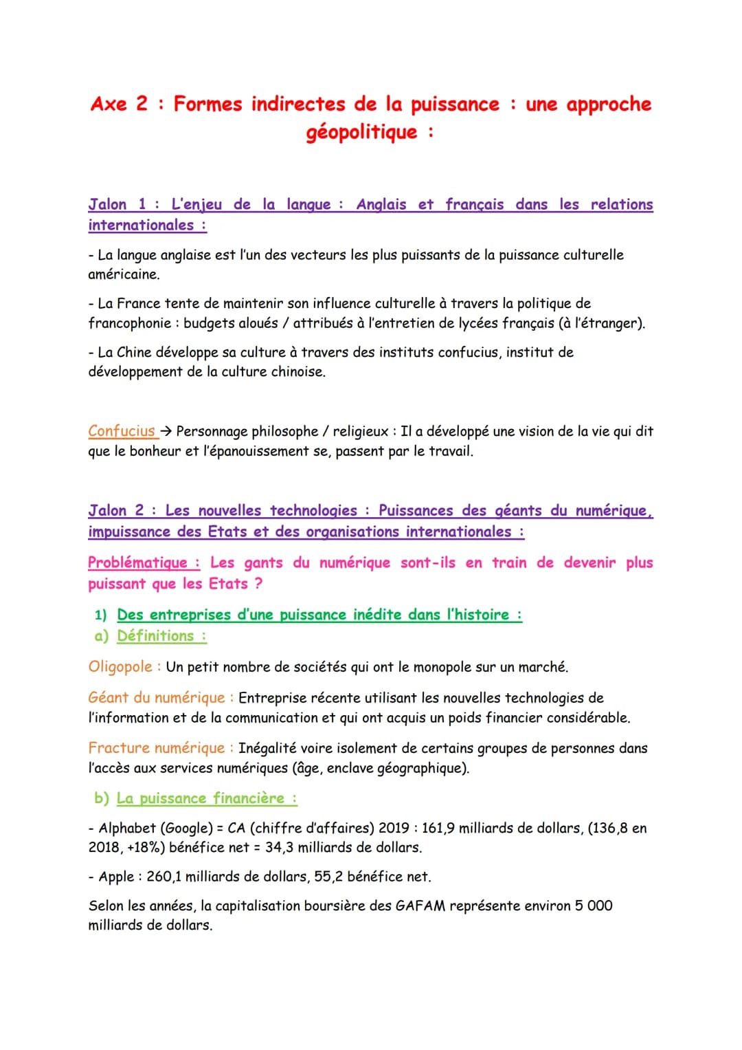 Axe 1 Essor et déclin des puissances, un regard
historique :
Introduction :
Dès l'antiquité des empires se constituent sur de vastes territo