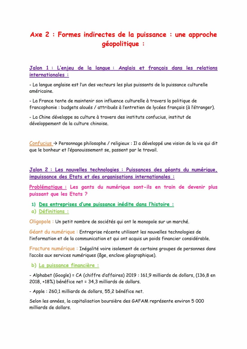 Axe 1 Essor et déclin des puissances, un regard
historique :
Introduction :
Dès l'antiquité des empires se constituent sur de vastes territo