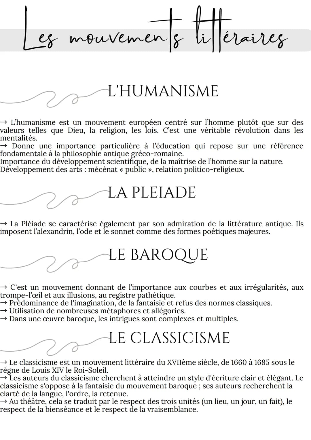 Les mouvements
tefferaires
FRANÇAIS Leg
ments litteraires
es mouvements
L'HUMANISME
→ L'humanisme est un mouvement européen centré sur l'hom