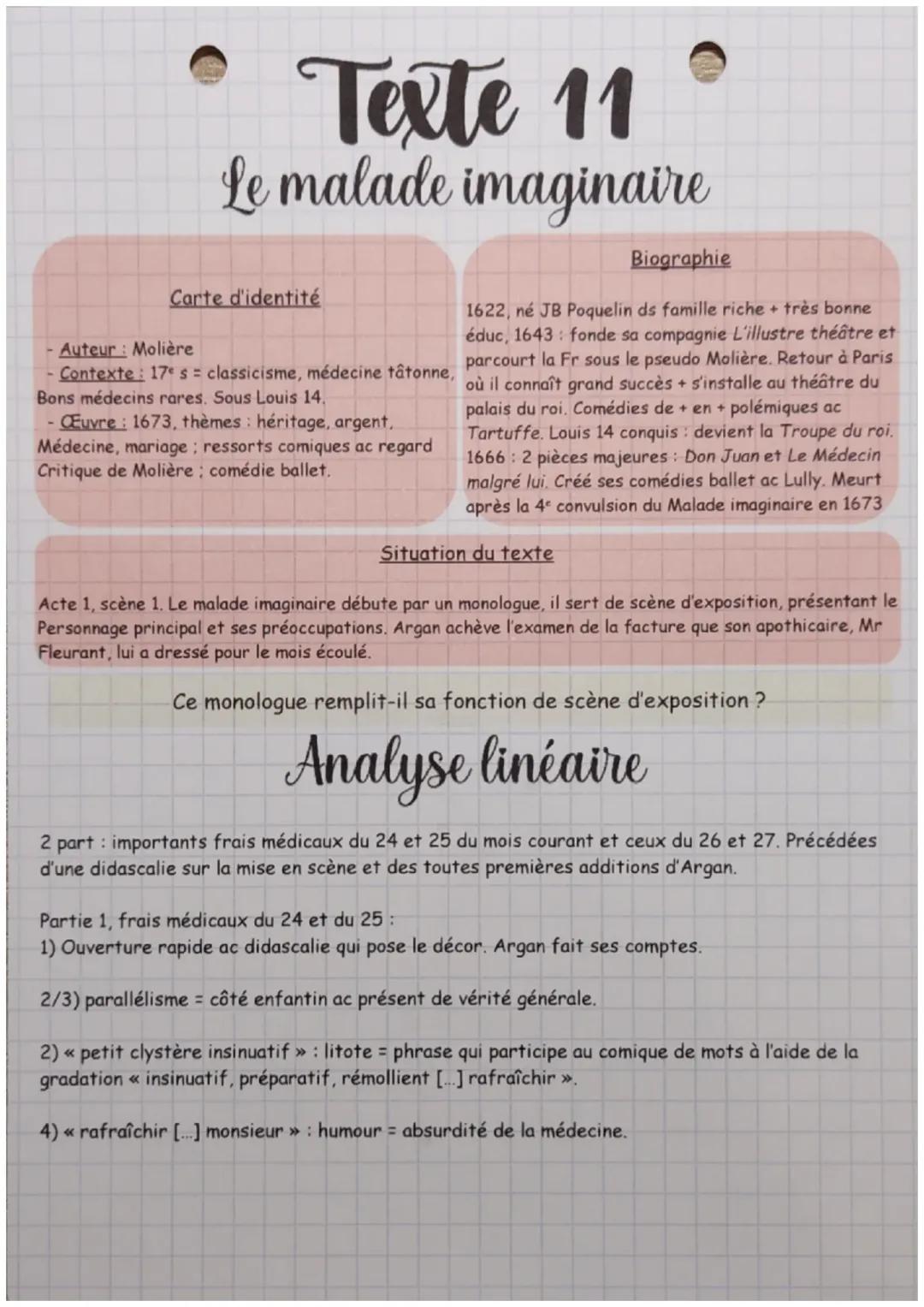 Fun Analysis of Le Malade Imaginaire by Molière