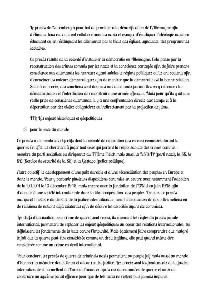 Sujet 1
Problématique
Plan
En quoi le procès de Nuremberg est-il un procès majeur pour l'histoire et les mémoires du monde et du
peuple juif