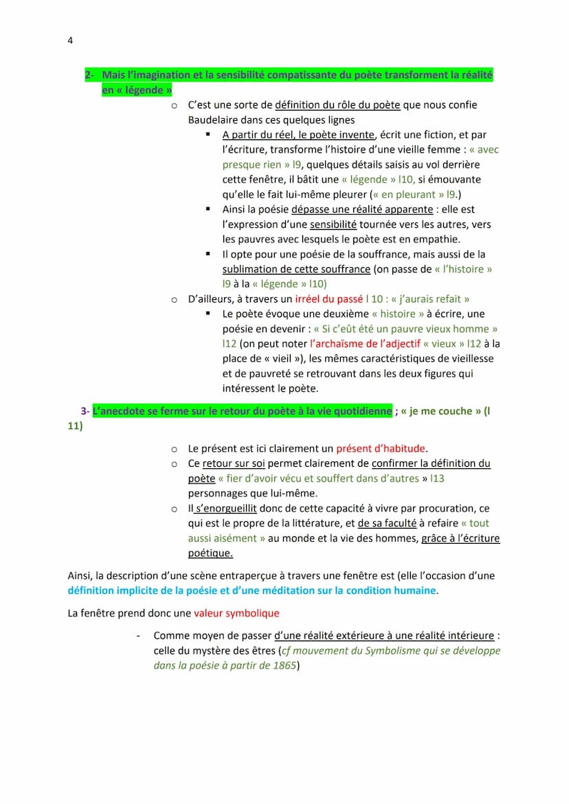 1
Explication linéaire 8 (Parcours n°2)
Introduction:
Présentation de l'auteur et de l'œuvre :
<< Les Fenêtres », Baudelaire, Le Spleen de P
