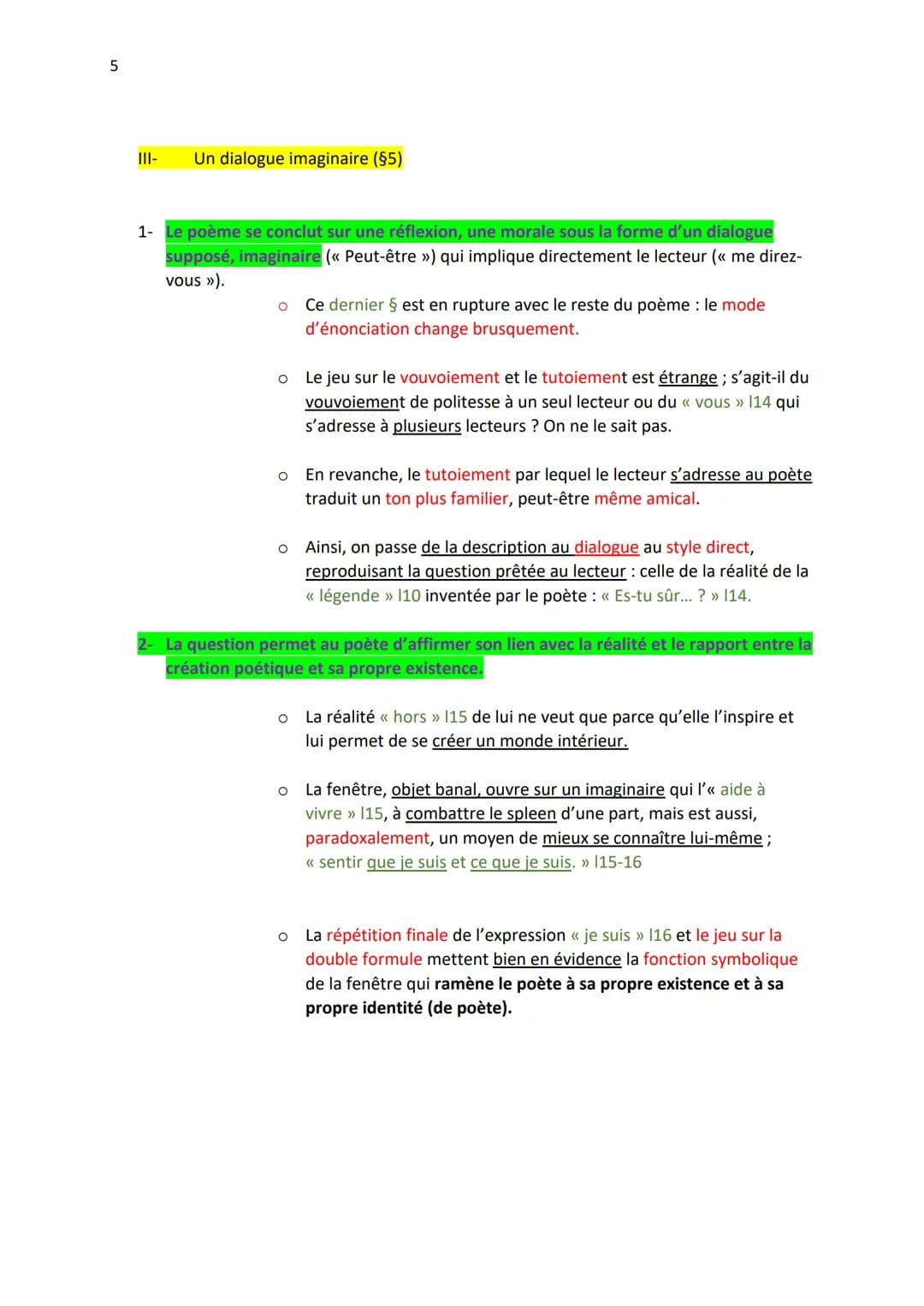 1
Explication linéaire 8 (Parcours n°2)
Introduction:
Présentation de l'auteur et de l'œuvre :
<< Les Fenêtres », Baudelaire, Le Spleen de P