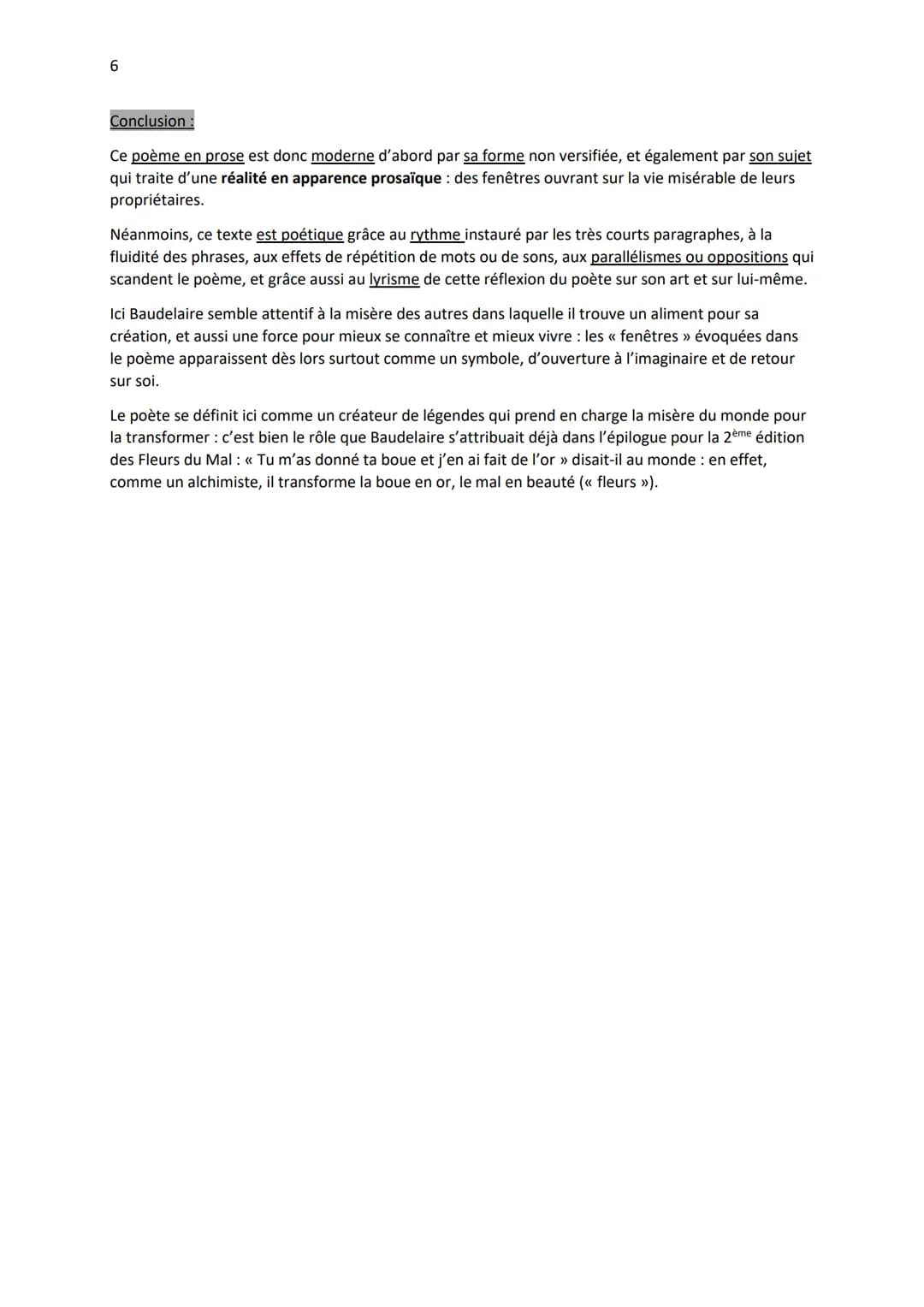 1
Explication linéaire 8 (Parcours n°2)
Introduction:
Présentation de l'auteur et de l'œuvre :
<< Les Fenêtres », Baudelaire, Le Spleen de P