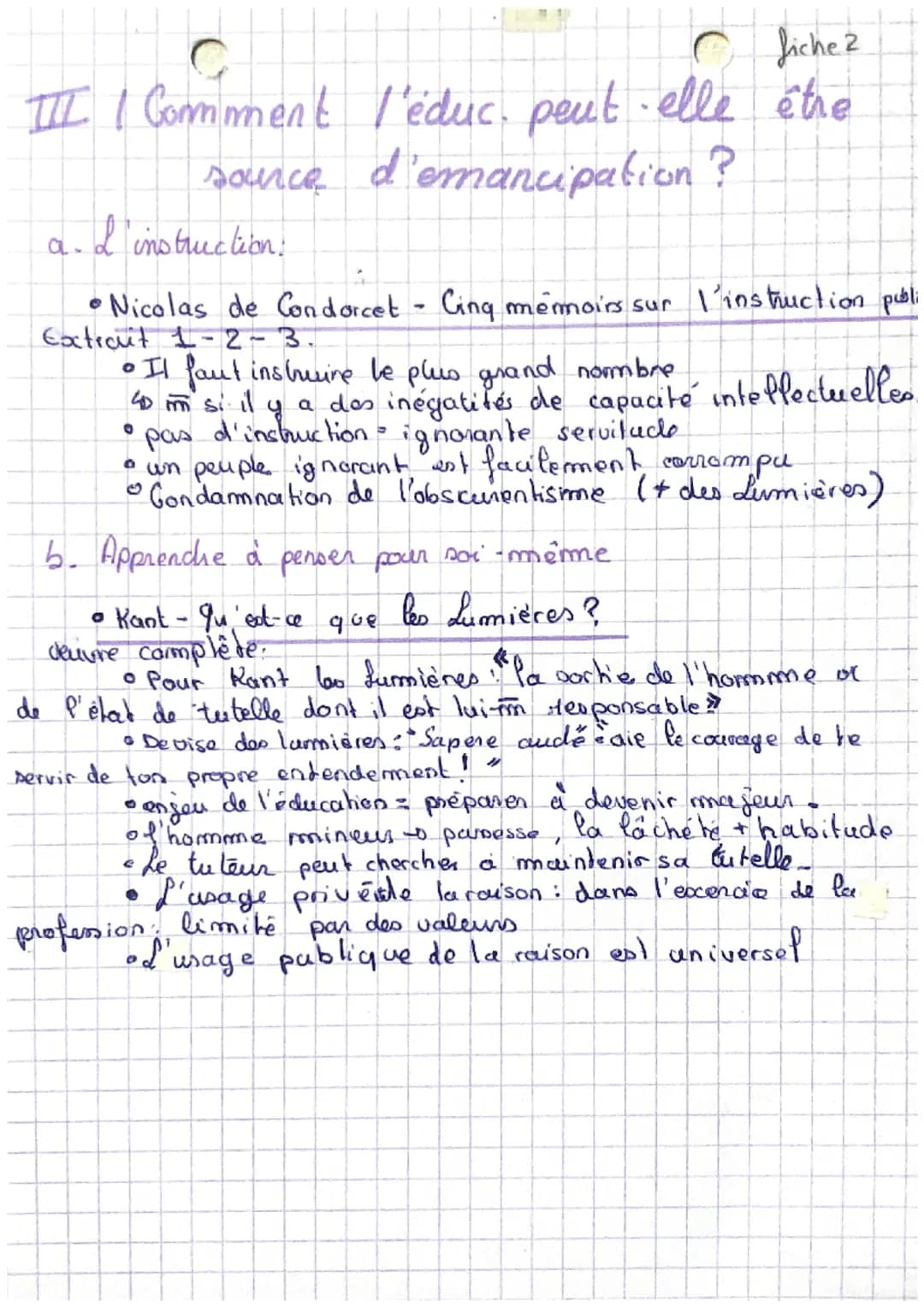 therme I: La vecherche de soi
partie 1: Education, transmition et éman ipation
Philosophie Spine I
fiche
I/ Pourquoi l'homme a-t-il besoin d