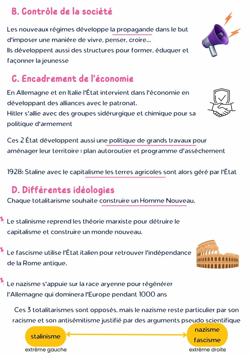 CHAPITRE 2
Les régimes totalitaires 1917-1939--
• Entre 1922 et 1933 affirmation de 3 régimes qui rejetent la
démocratie et sont à l'origine