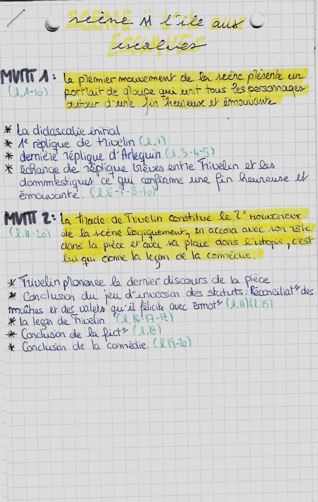 seine A l'ile aus
escalves
MUITTA: Le plemier mouvement de la scène présente un
(1.1-10) portlait de gloupe que unit tous les personnages
au