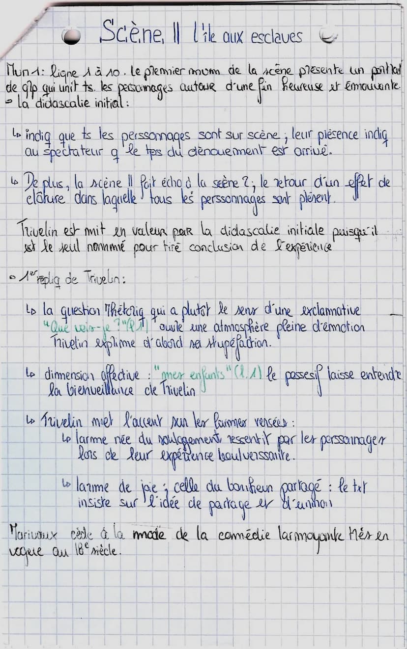 seine A l'ile aus
escalves
MUITTA: Le plemier mouvement de la scène présente un
(1.1-10) portlait de gloupe que unit tous les personnages
au