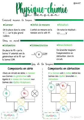 Know PHYSIQUE-CHIMIE la tension électrique [niveau 4ème] thumbnail
