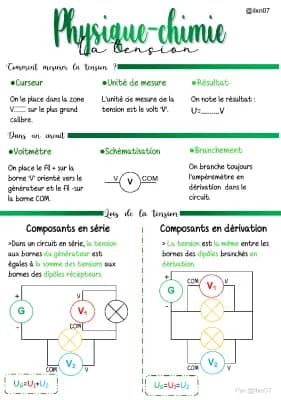 Know PHYSIQUE-CHIMIE la tension électrique [niveau 4ème] thumbnail