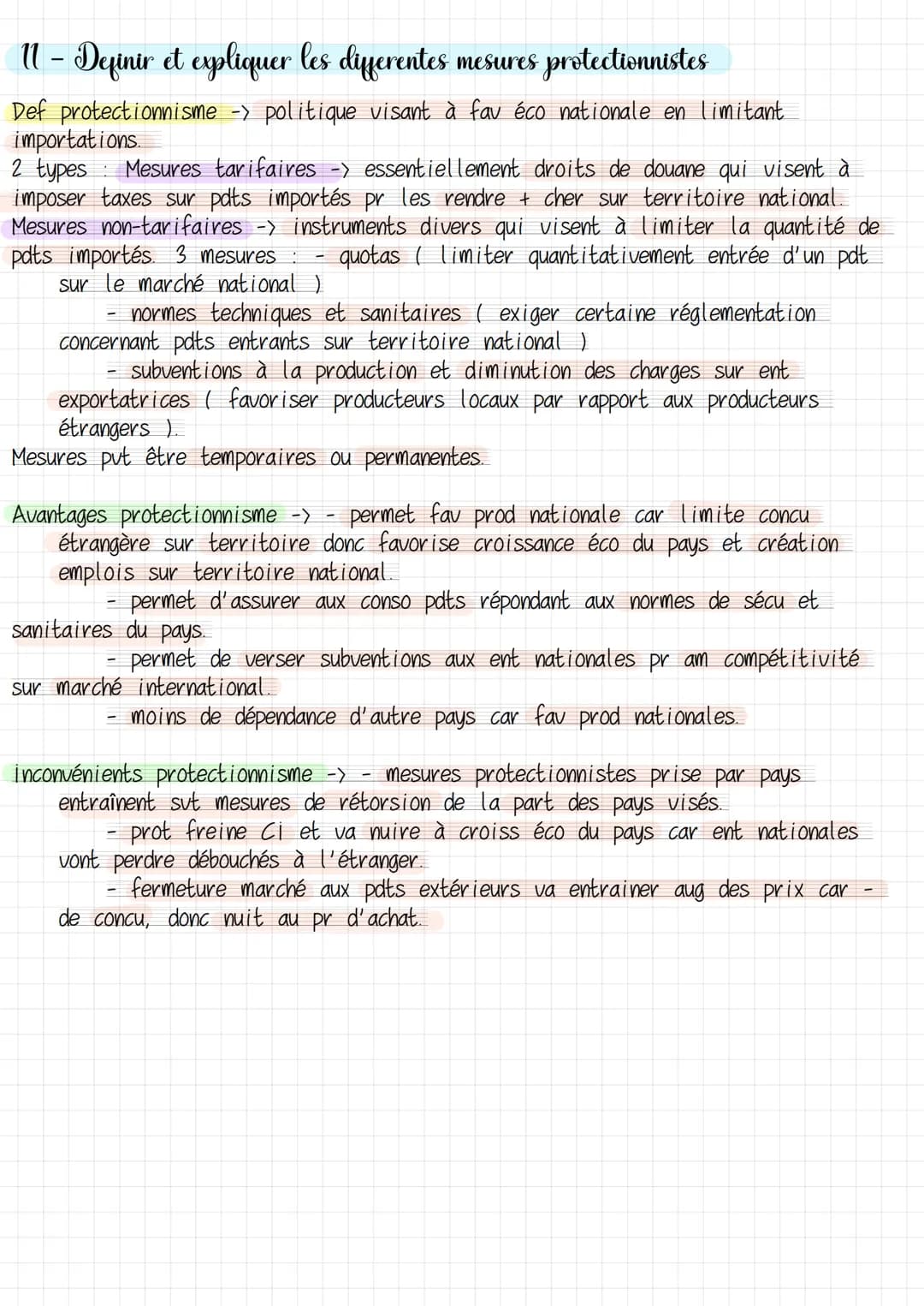 Chapitre 8 Les politiques commerciales et l'organisation
mondiale des échanges
1 - Les avantages et les limites du libre-echange
et
Def libr