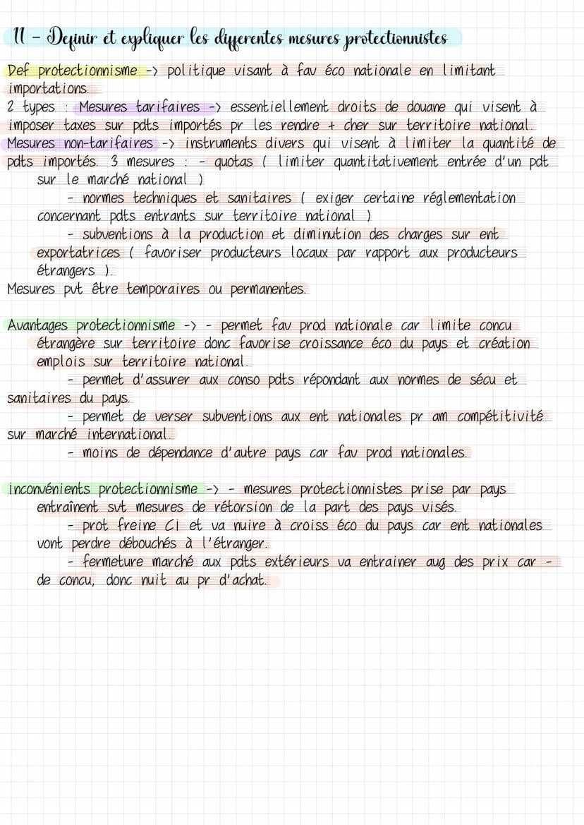 Chapitre 8 Les politiques commerciales et l'organisation
mondiale des échanges
1 - Les avantages et les limites du libre-echange
et
Def libr