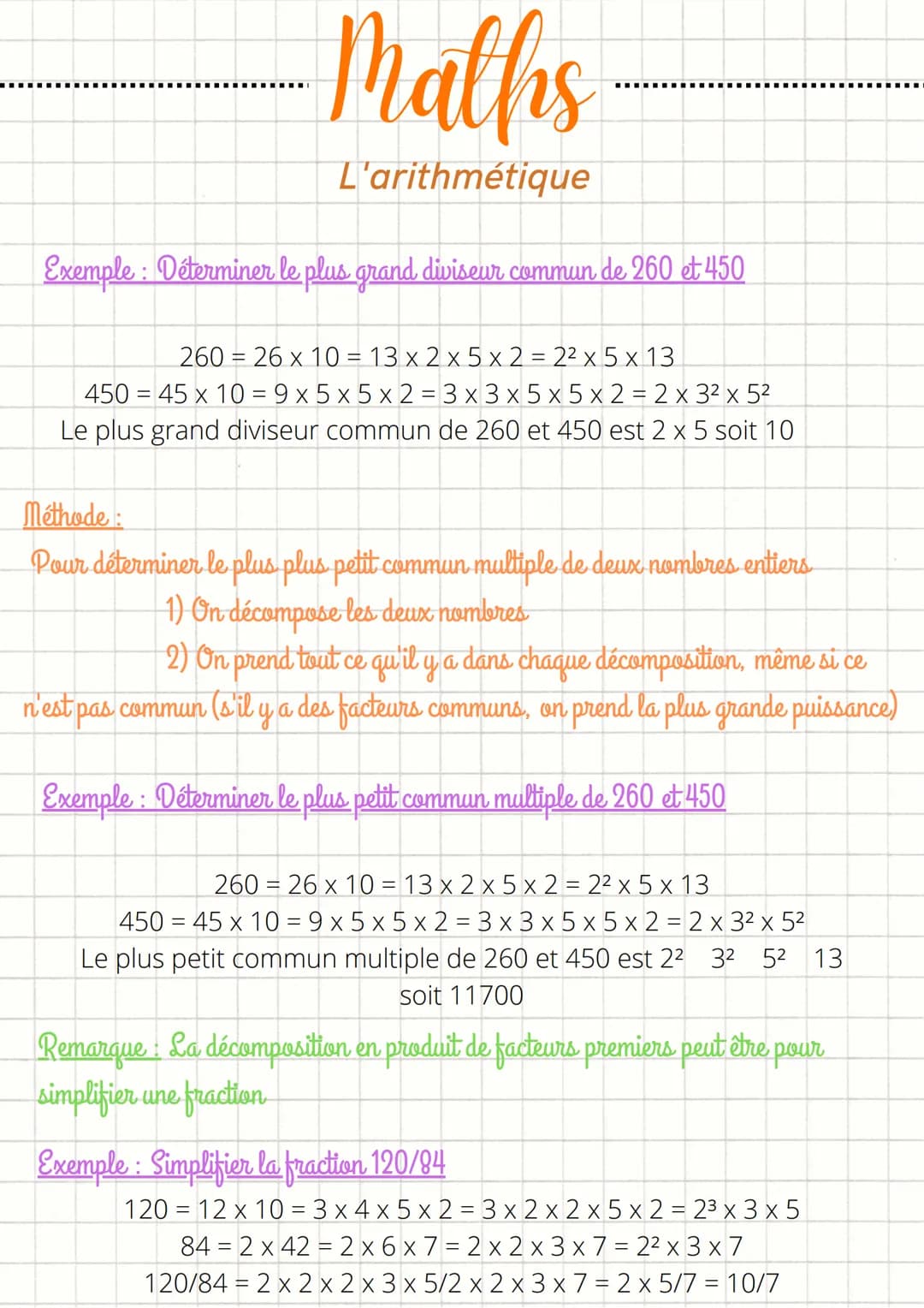 Maths
L'arithmétique
Déterminer les diviseurs d'un nombre entier
Définition: Un entier naturel est un nombre entier positif ou nul.
Une divi