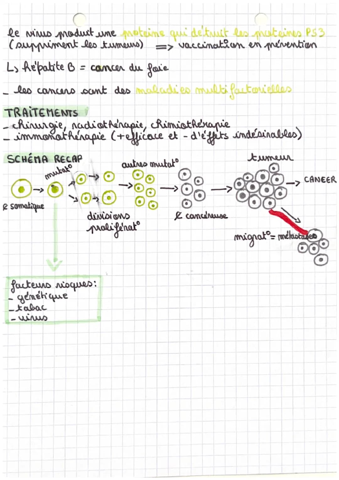 T3A-part. 2
Cancerisacion
variation du génome
immortalité: me répondent plus aux signaux de fin de vie
pente de la fonction initiale: muties