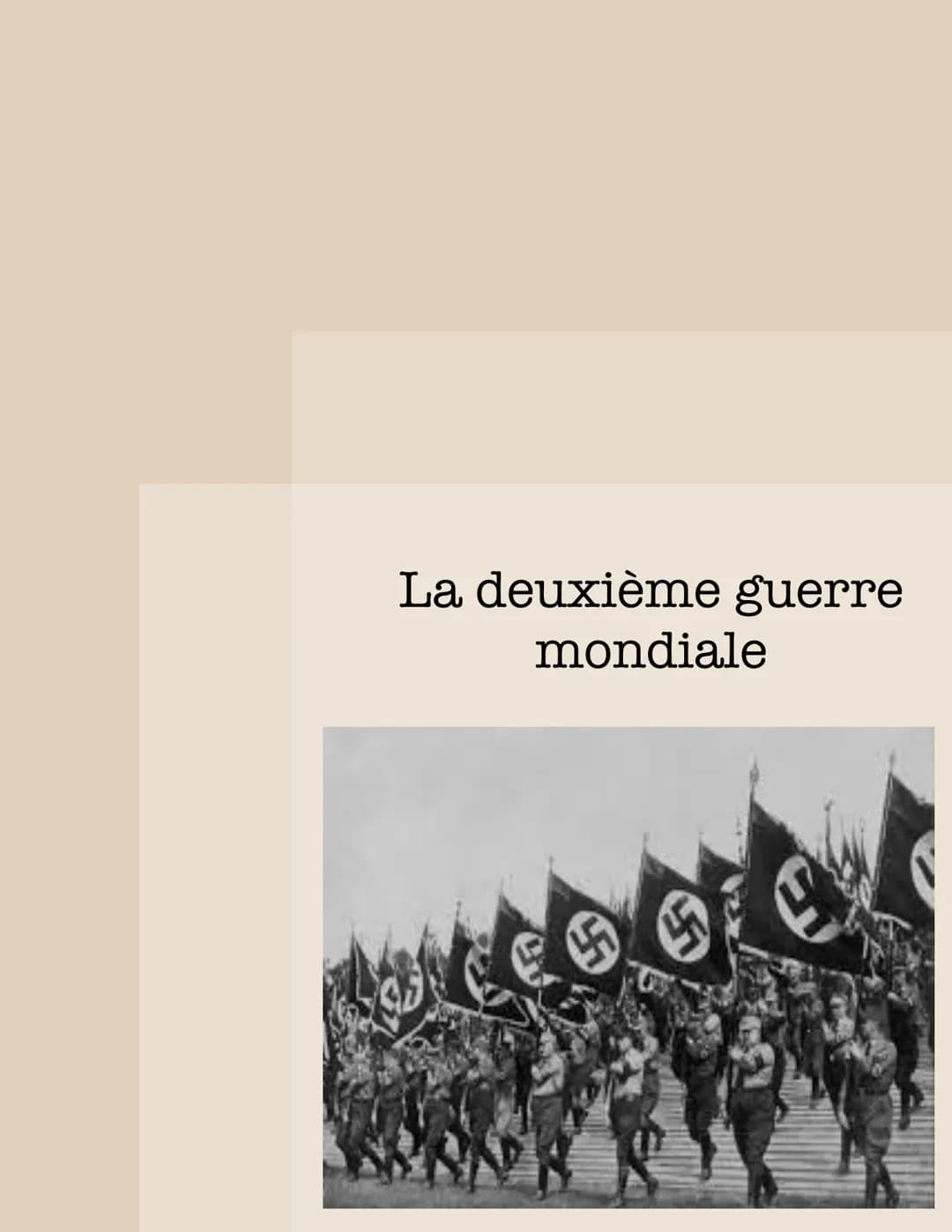 La deuxième guerre
mondiale
9 Intro
Chp3: la deuxième guerre mondiale
La 2GM -> contexte de crise éco
+ montée des tensions internat en rais