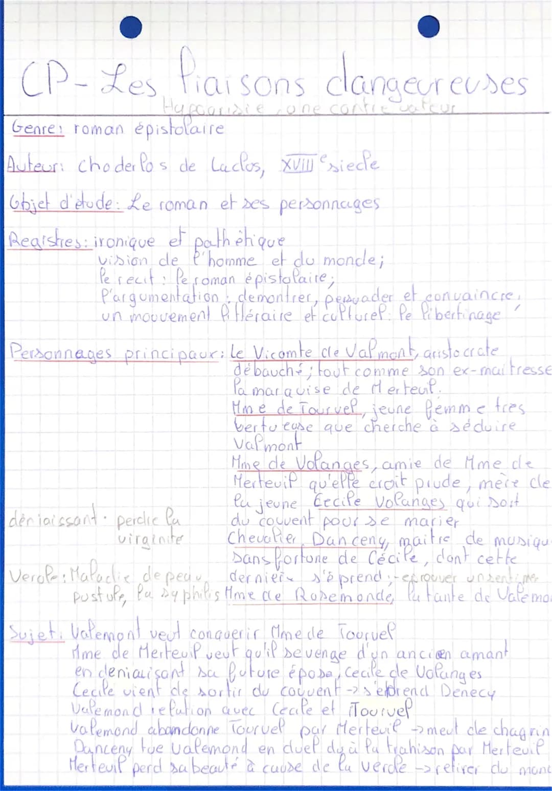 CP-Les fraisons dangeureuses
Hupparidie jone contre cateur
Genre: roman épistolaire
Auteur: choder los de Laclos, XVIIl siede
Ghjet d'etude: