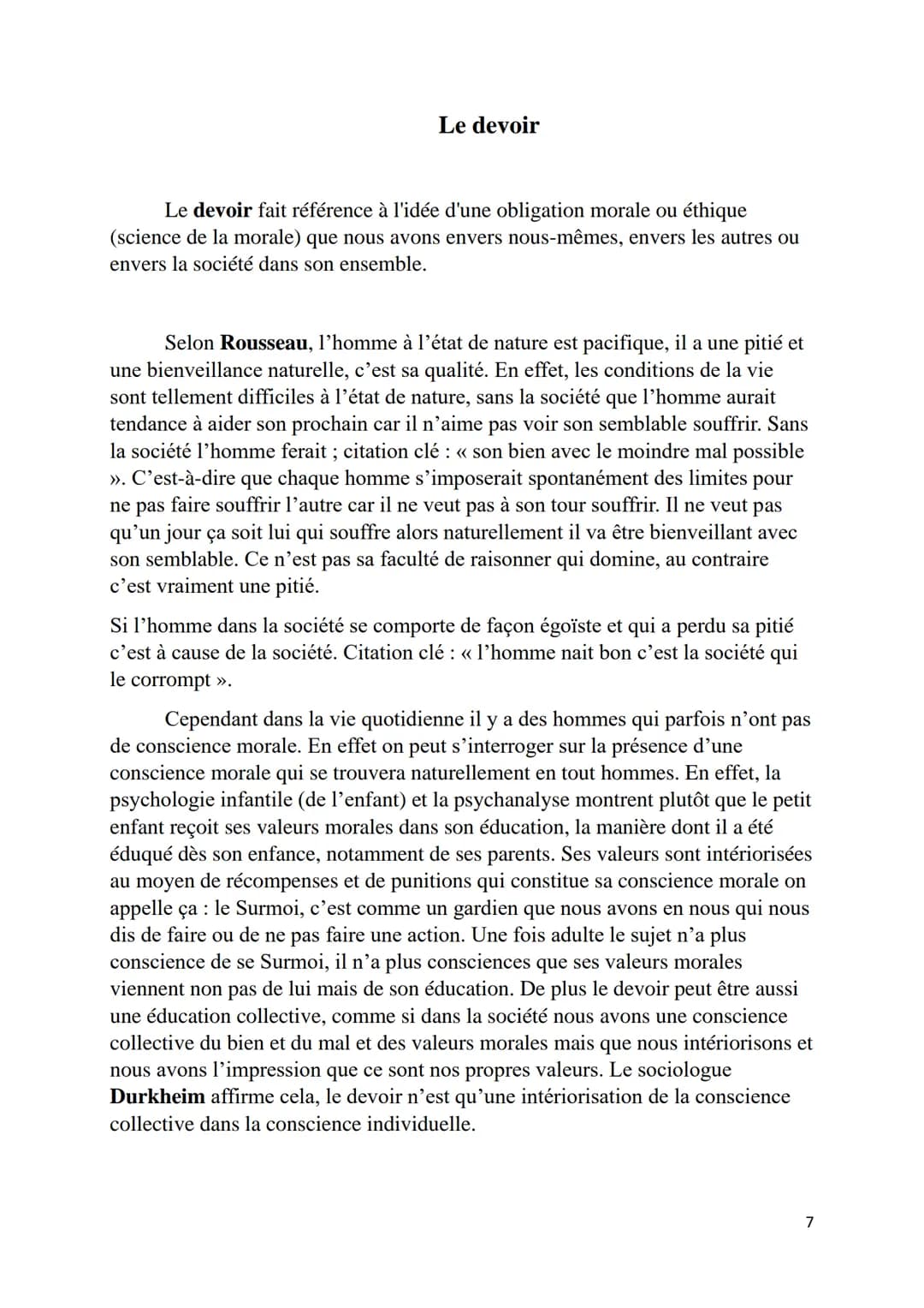 La conscience
La conscience est la capacité d'un individu à avoir connaissance de ses
propres pensées, perceptions et sentiments, c'est ce q