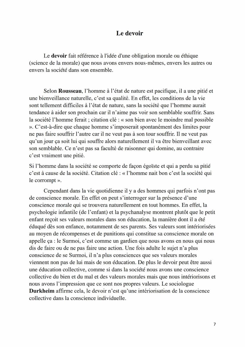La conscience
La conscience est la capacité d'un individu à avoir connaissance de ses
propres pensées, perceptions et sentiments, c'est ce q