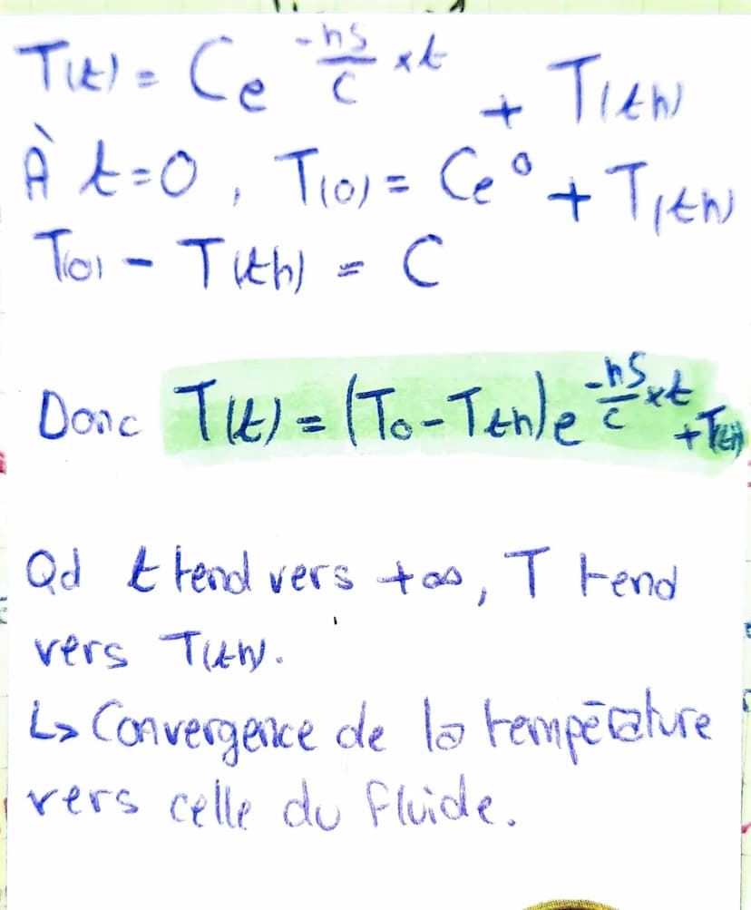 PHYSIQUE
Thermodynamique
* Gaz parfait = taille des entités négligeable + interactions négligeables
* Equation des gaz parfails:
natite de m