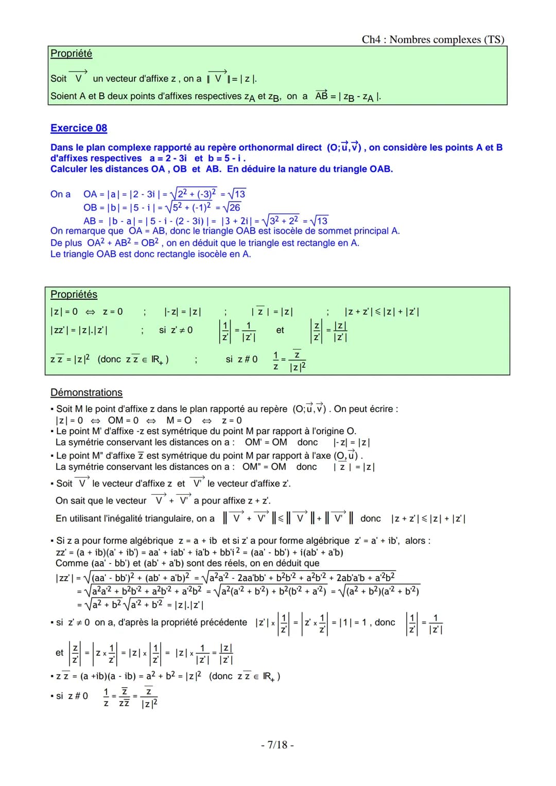 NOMBRES COMPLEXES
I. INTRODUCTION ET DEFINITION
Tous les nombres positifs ont une racine carrée, par exemple, 9 a pour racine 3 et -3 et 2 a