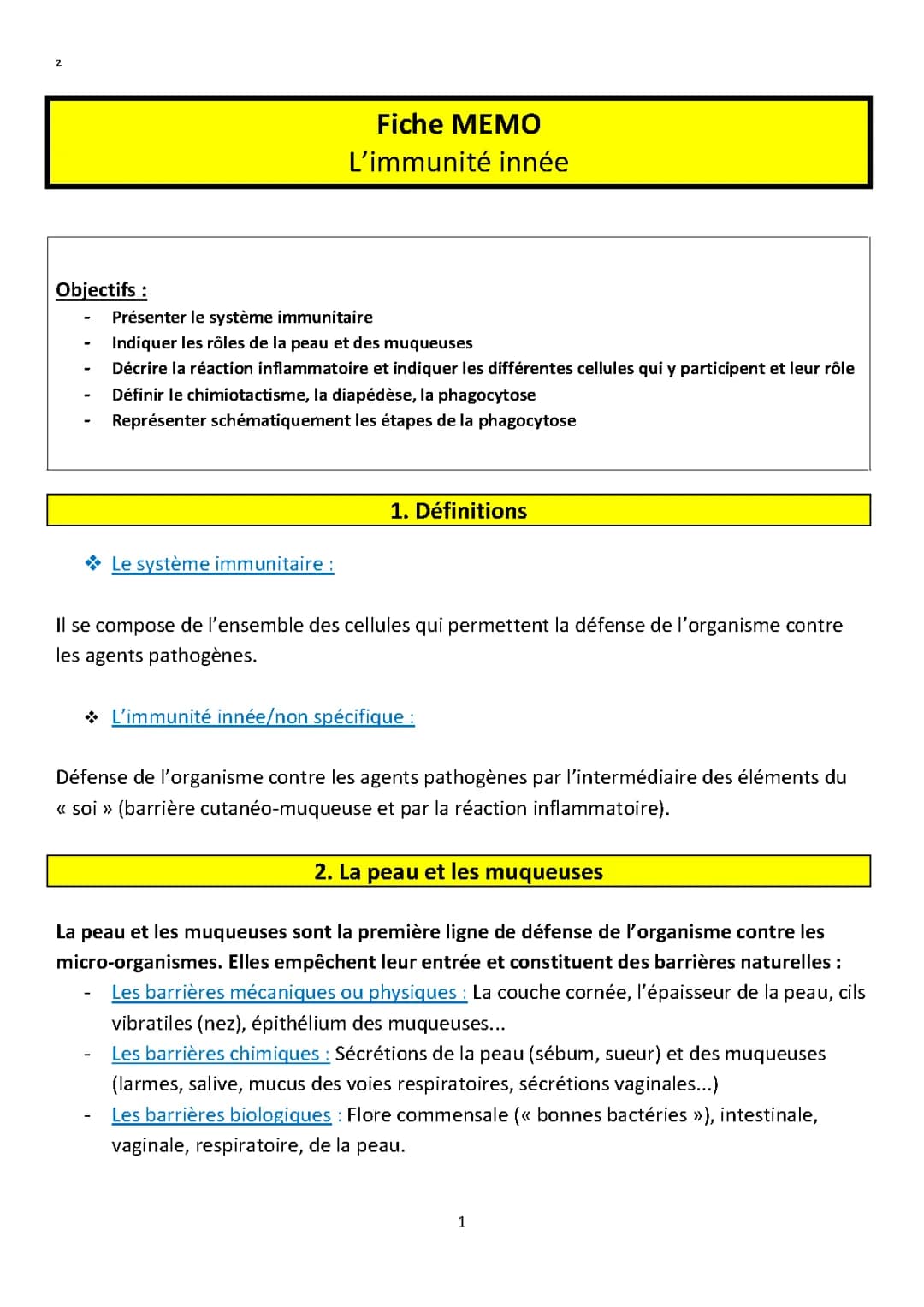 Immunité Innée/le Soi