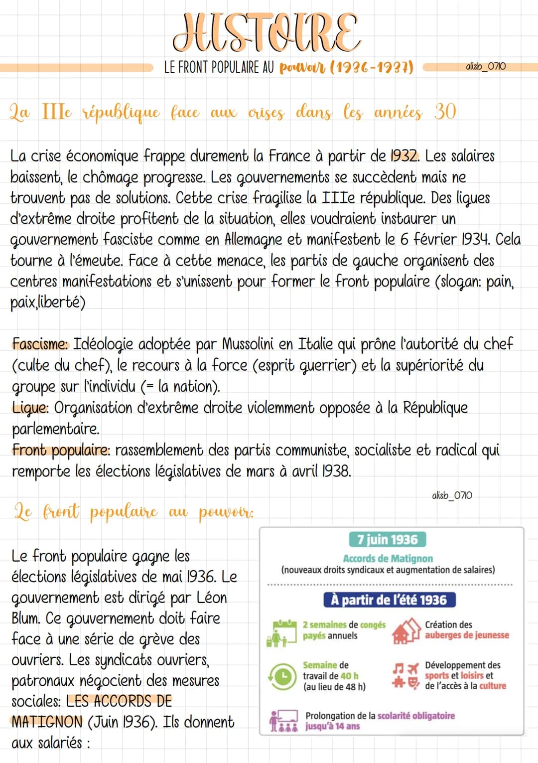 JUSTOIRE
LE FRONT POPULAIRE AU pouvoir (1936-1937)
La IIIe république face aux crises dans les années 30
La crise économique frappe durement