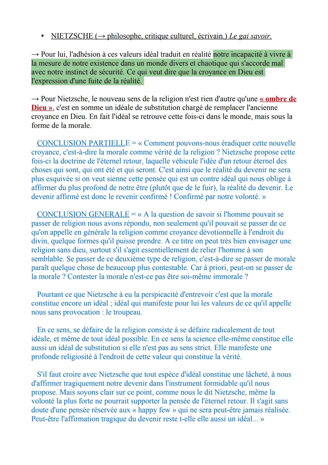 CHAPITRE 1 : La Religion.
→ INTRODUCTION. Le mot religion vient du latin << religare », qui signifie
<< relier >>. La philosophie comprend e