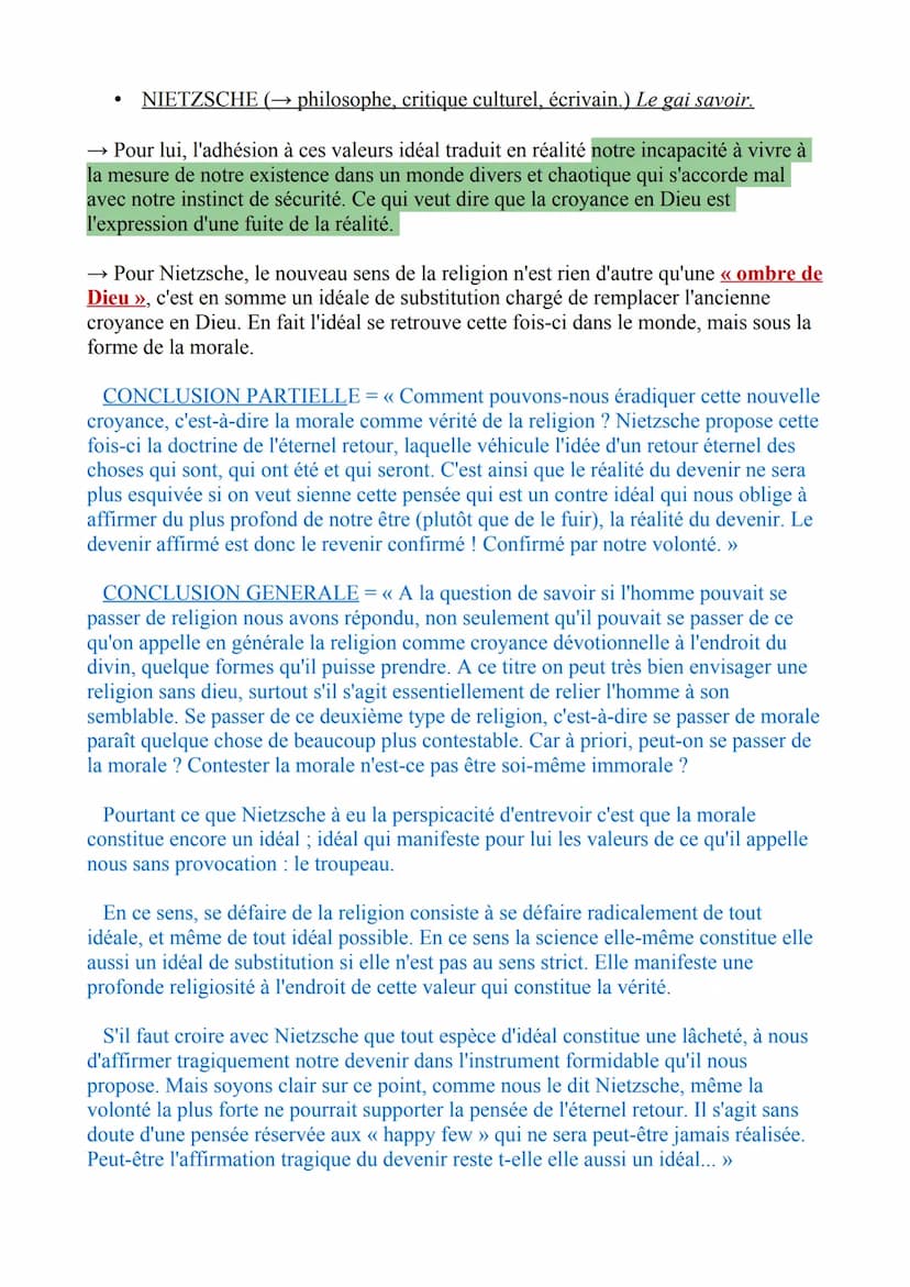 CHAPITRE 1 : La Religion.
→ INTRODUCTION. Le mot religion vient du latin << religare », qui signifie
<< relier >>. La philosophie comprend e