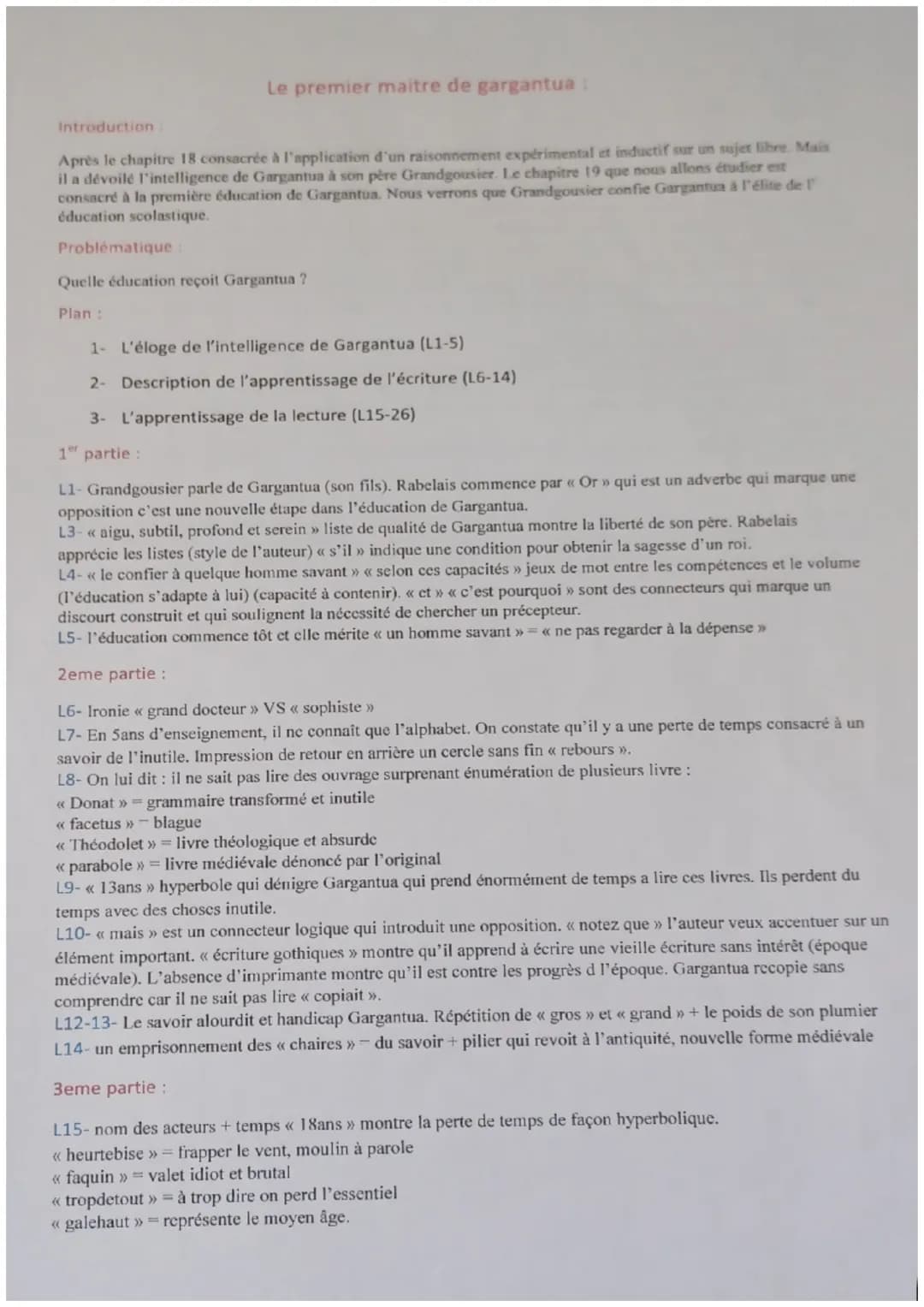 10
1
15
Rabelais, Gargantua
Rire et savoir : la question de l'éducation
Chapitre XIV
À l'écoute de ces propos, le bonhomme Grandgousier fut 