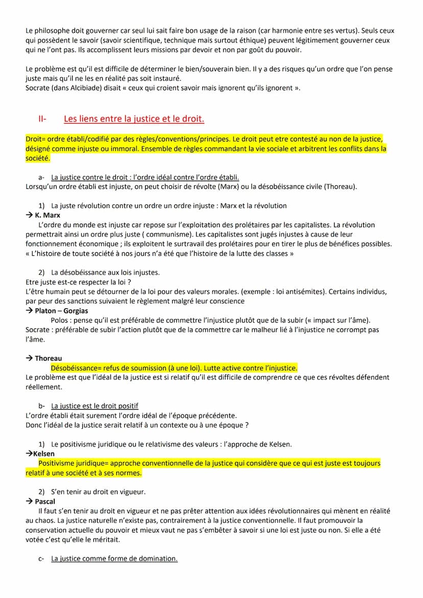 La justice
Le besoin de justice : la nécessité d'un ordre social
Justice ordre social, c'est-à-dire un ensemble d'institutions, règles et va