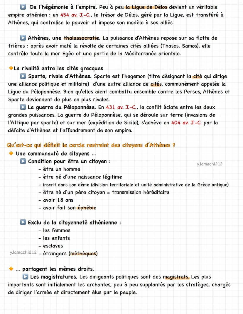 y.lamachi212
Repères chronologiques
-300
-500
-400
HISTOIRE
Athènes: association entre régime démocratique et thalassocratie
RÉPUBLIQUE ROMA