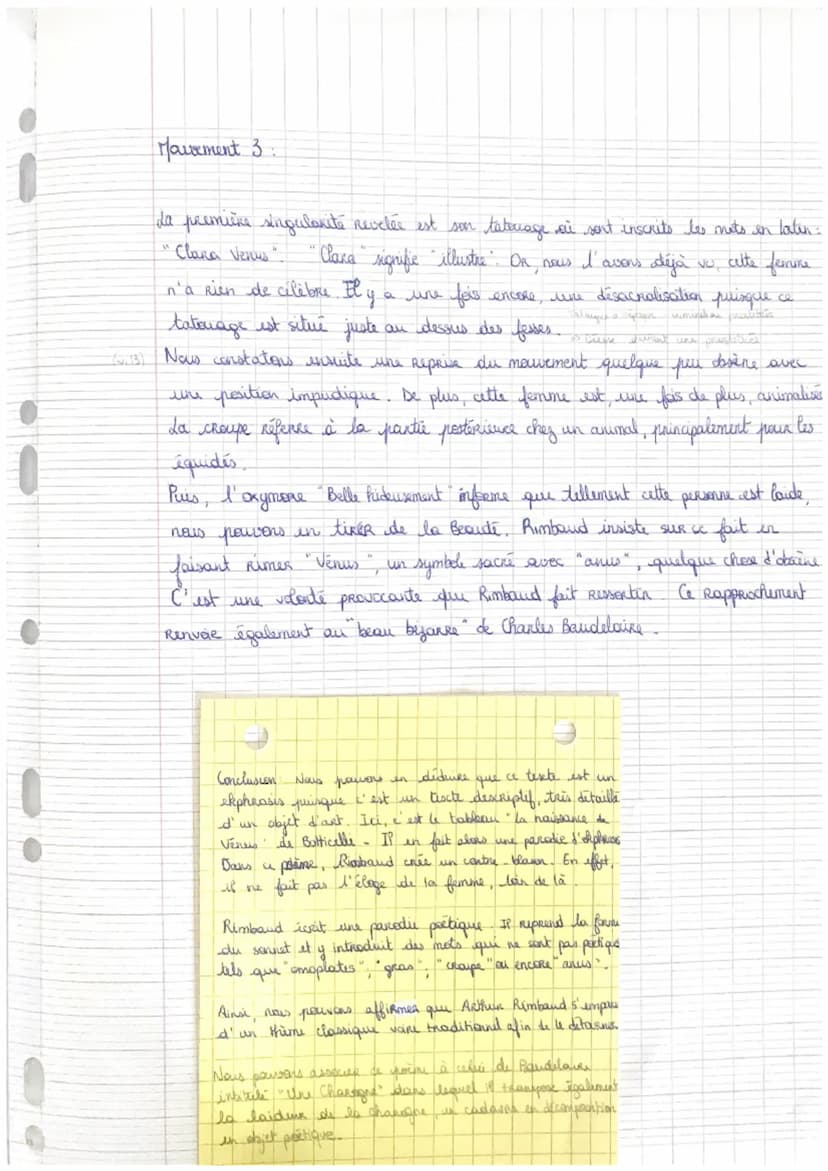 Objet d'étude : La poésie du XIXe au XXIe siècle
Parcours associé: Alchimie poétique : la boue et l'or.
Texte 2. Oral bac.
Arthur Rimbaud, «