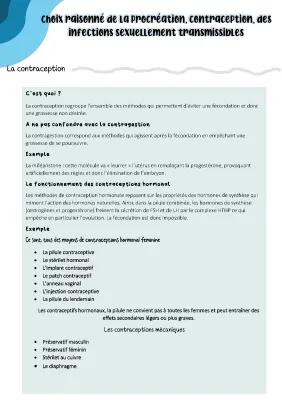 Know Choix raisonné de la procréation, contraception, des infections sexuellement transmissibles thumbnail