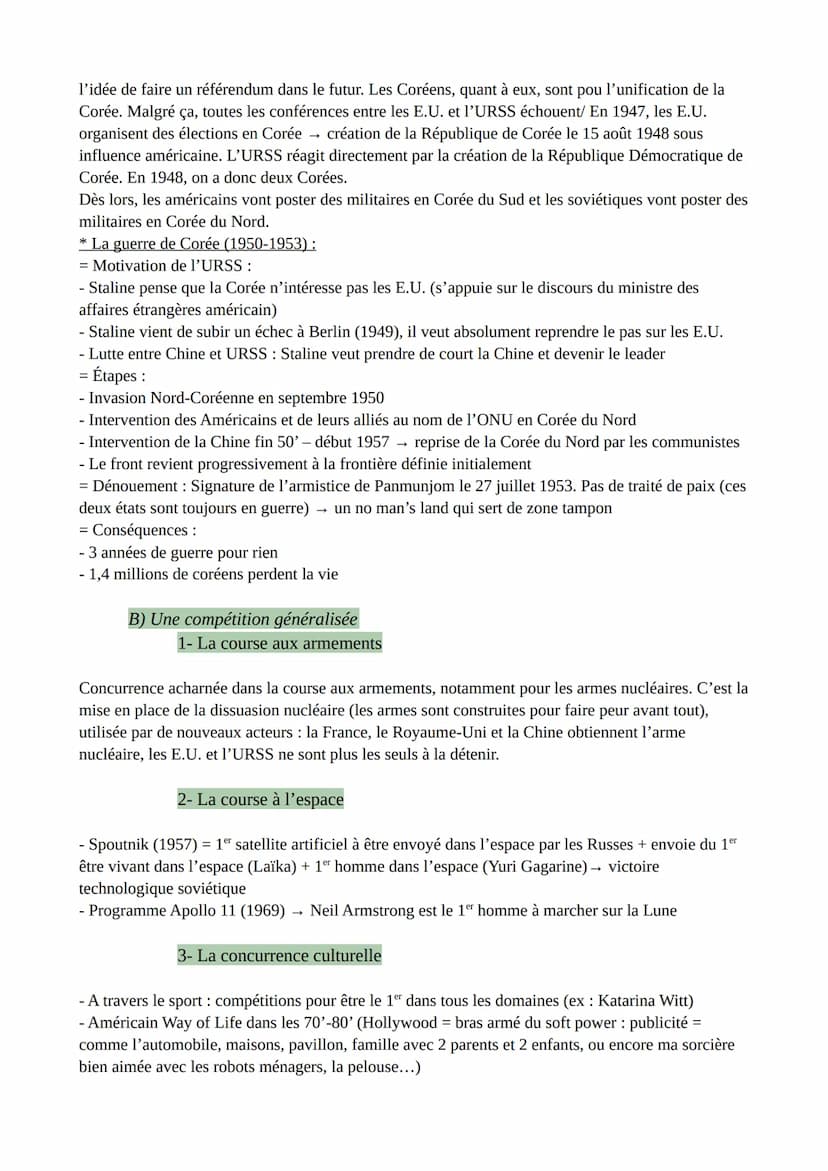 THÈME 2: LA MULTIPLICATION DES ACTEURS
DANS UN MONDE BIPOLAIRE DE 1945 A 1975
CHAPITRE 2 : UNE NOUVELLE DONNE GÉOPOLITIQUE :
BIPOLARISATION 