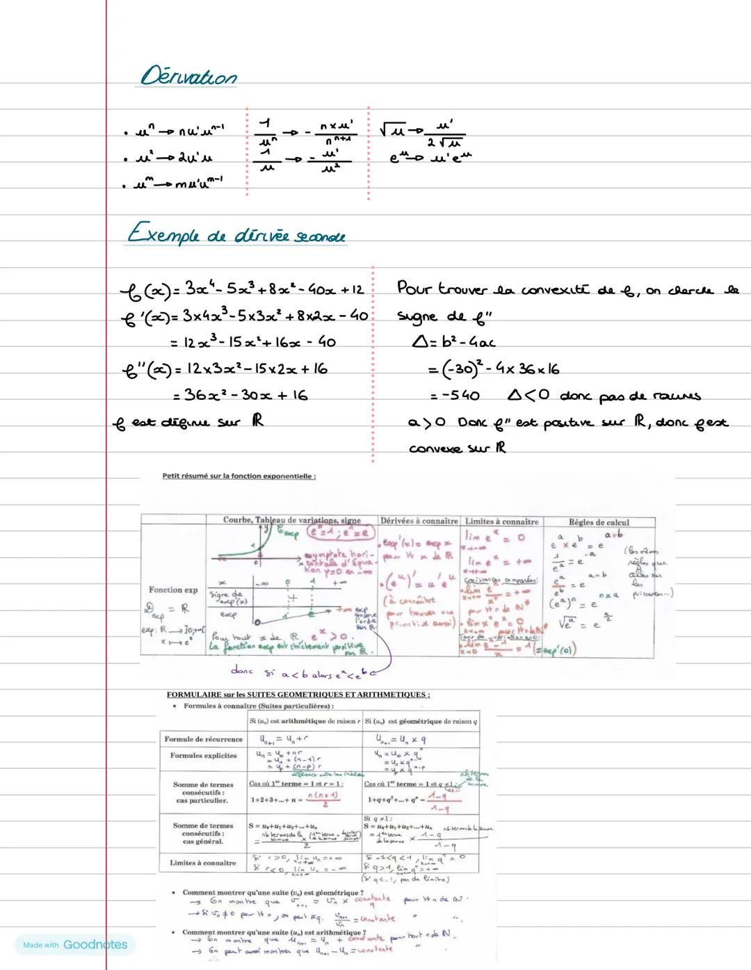Made with Goodnotes •
.
.
Raisonnement
I
Made with Goodnotes
H
par récurrence
Notons P(n)
On verifie que P(0) est vrave
ле дие
Fiche maths s