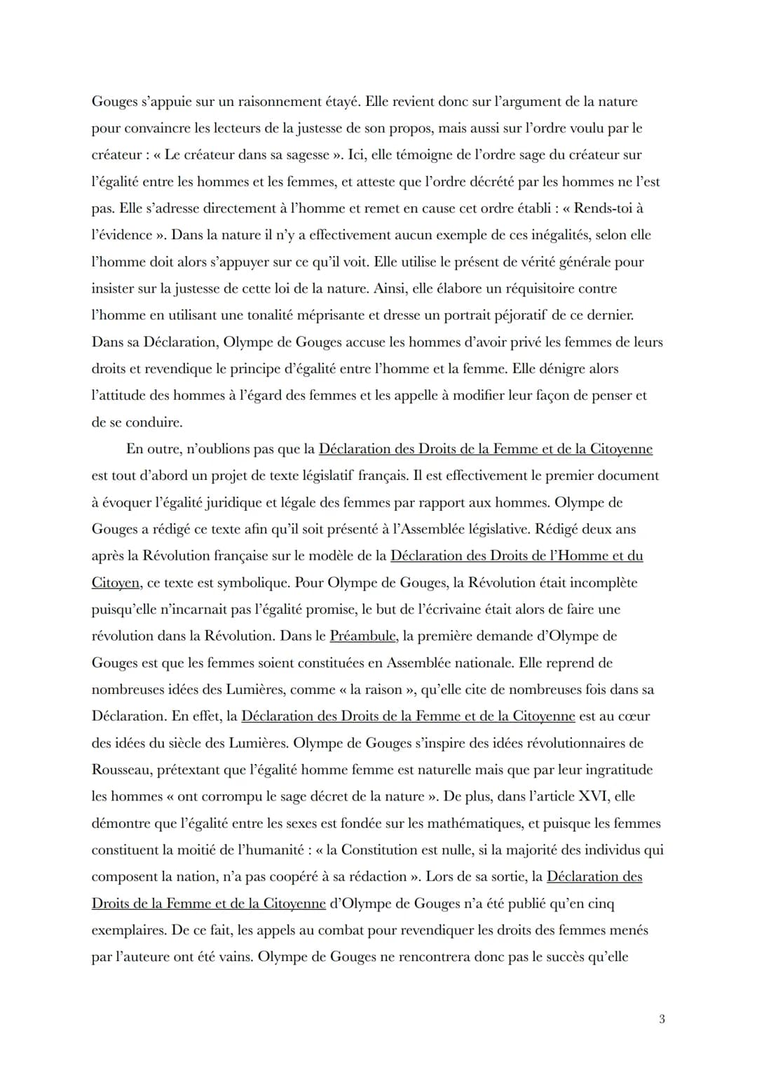 Passard Léonie
1G2
Dissertation
Sujet 1: Selon vous, la DDFC d'Olympe De Gouges ne s'adresse-t-elle
qu'aux femmes?
Au lendemain de la prise 