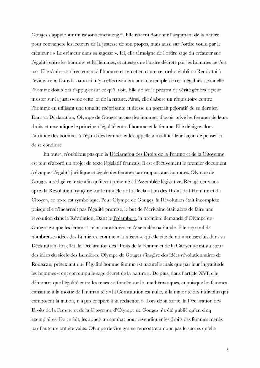 Passard Léonie
1G2
Dissertation
Sujet 1: Selon vous, la DDFC d'Olympe De Gouges ne s'adresse-t-elle
qu'aux femmes?
Au lendemain de la prise 
