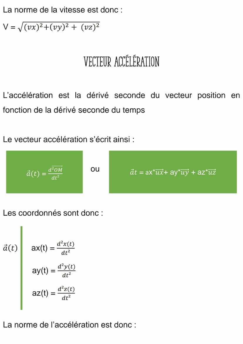 VECTEUR POSITION
Soit un vecteur OM dans un espace orthonormé (O; uỷ; ux; už)et
un repère de temps avec à l'origine t = 0.
Le vecteur positi