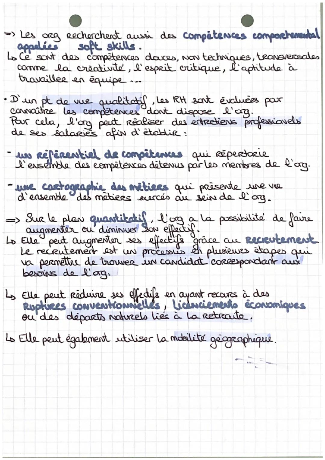 Chap 4
quelles ressources humaines
pour produire?
• La démarche de GPEC ou de GEPP:
→ La gestion prévisionnelle des emplois et des compétenc