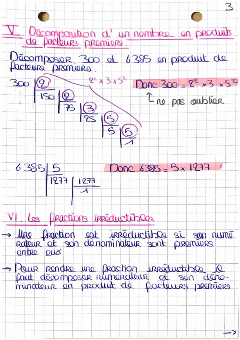 I Critères de divisibilite
l'arithmétique
Un nombre est divisible:
- par 2 si son chiffre des unités est pair
•PaR 5 si il finit par Oou 5
p