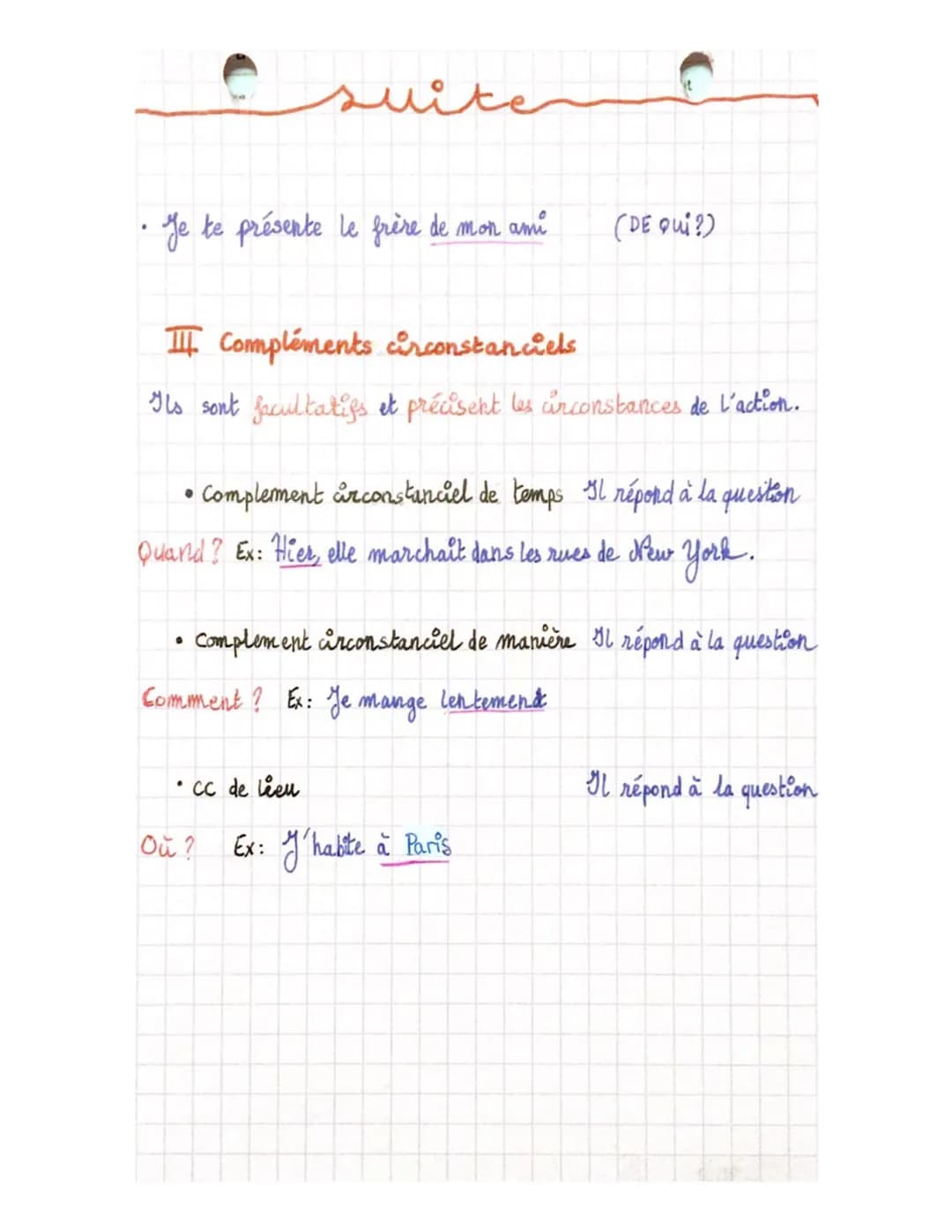 COD, COI et CC
FR 1
I. Complément d'objet DIRECT
Le COD complète le verbe et répond aux questions quoi ?
ou qui ?
Exemples:
• La reine met d